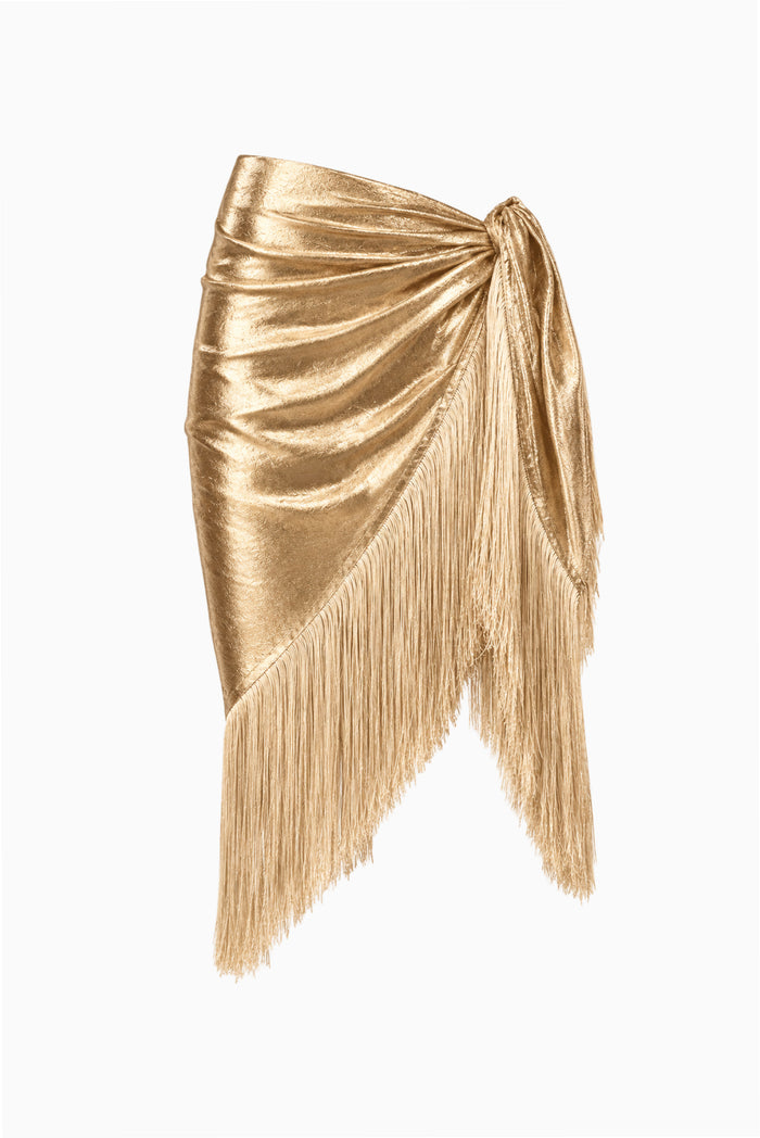 Blairienne Metallic Fringe Scarf