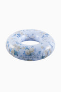 Light blue floral pool float with circular inflatable ring