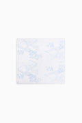 Light blue patterned cotton wash cloth