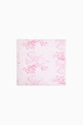 Pink floral-pattern cotton wash cloth