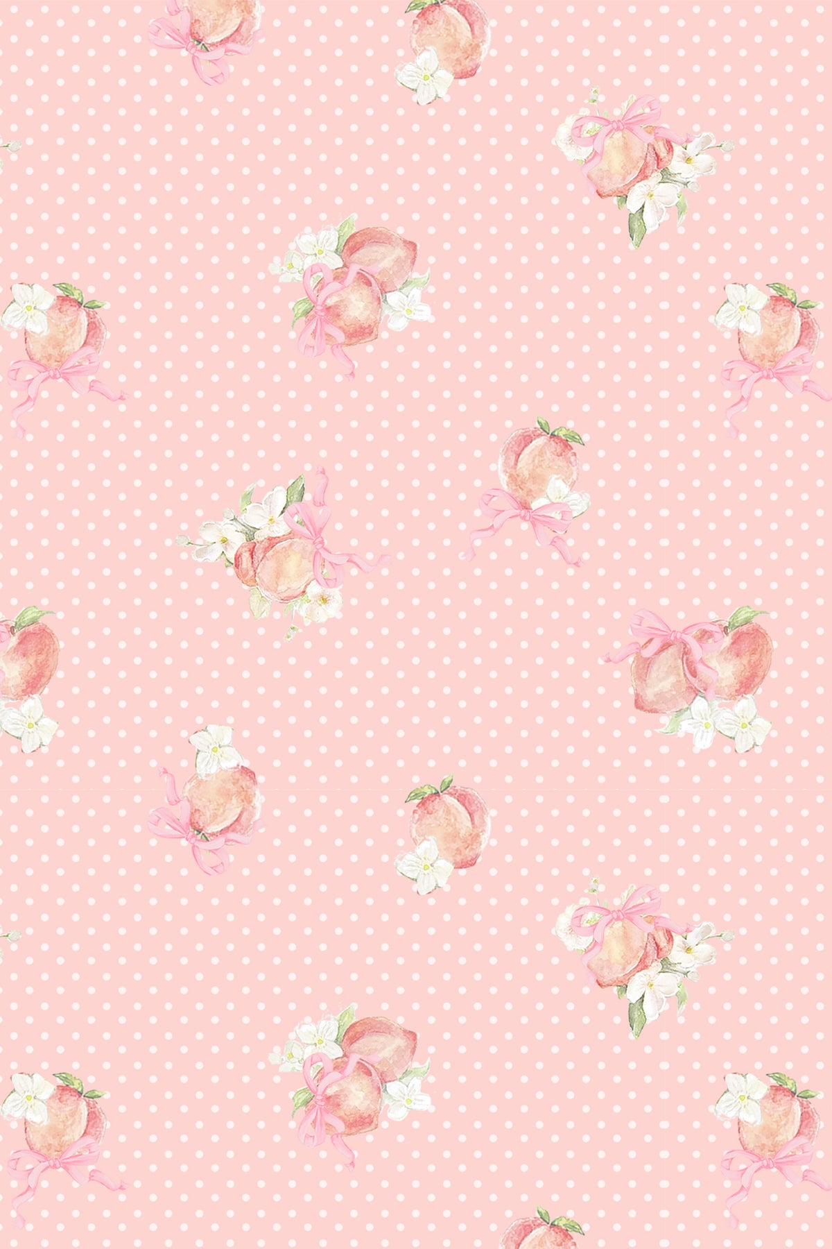 Clem printed cotton head scarf with pink background and floral ribbon dot pattern