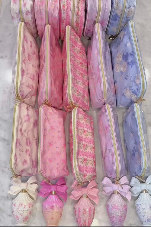 cosmetic cases hibiscus